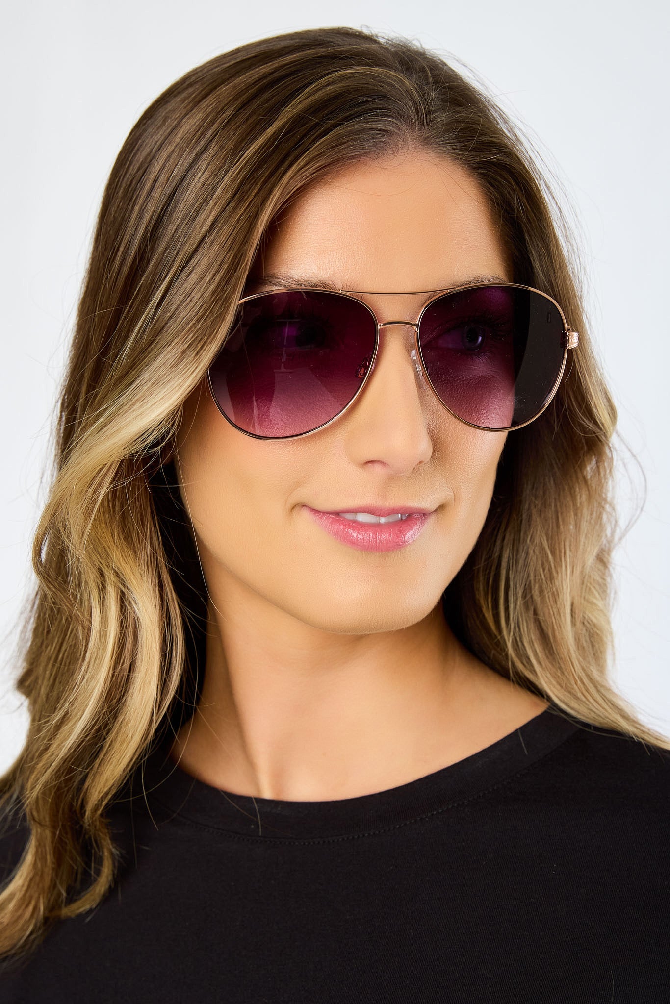 Gold Aviator Sunglasses